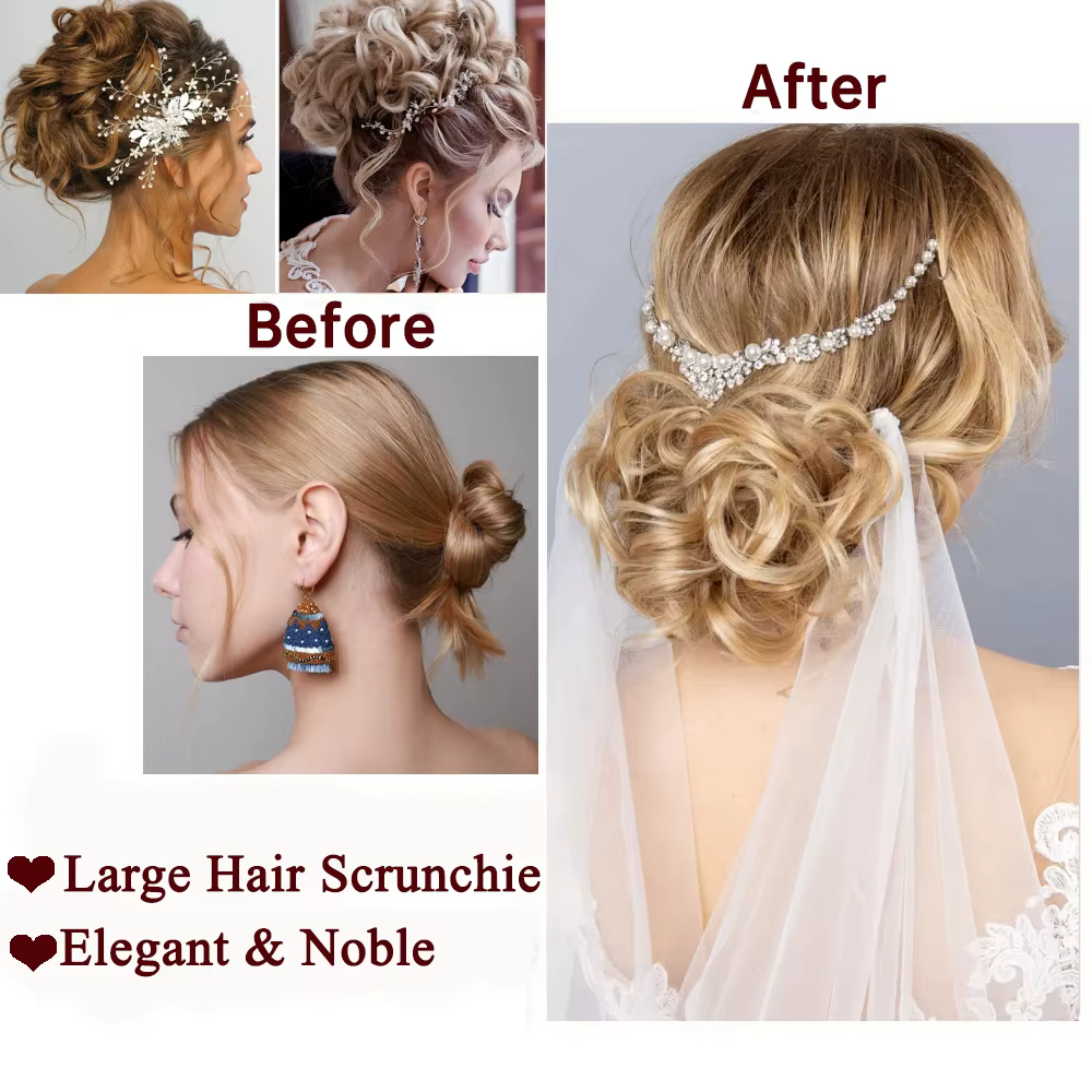 Extension de chignon à clipser synthétique pour femme