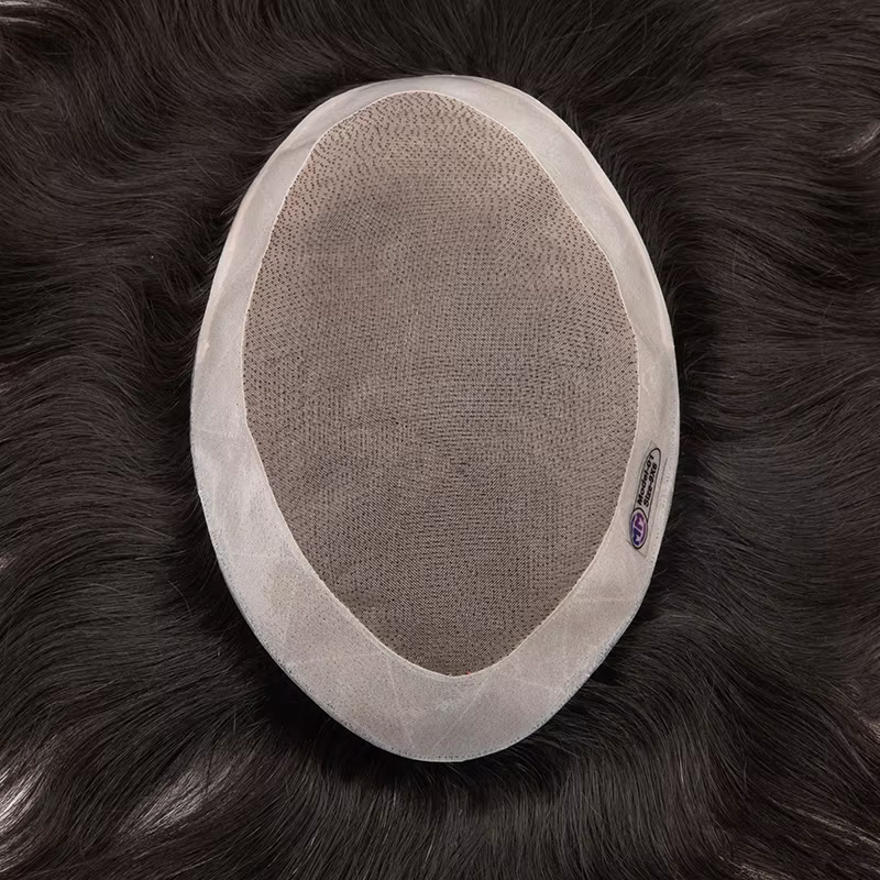 Perruques toupet cheveux humains pour hommes Mono Npu Base prothèse capillaire homme naturel