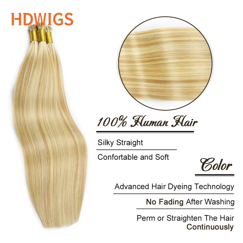 Extensions de cheveux humains ITIP lisses