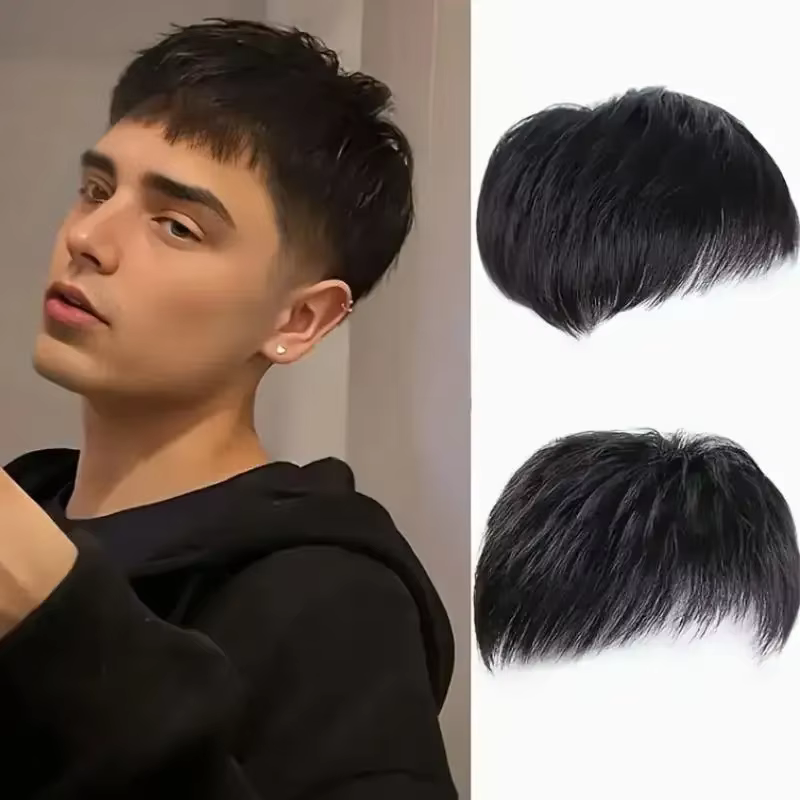 Pince à cheveux synthétique à fausse frange