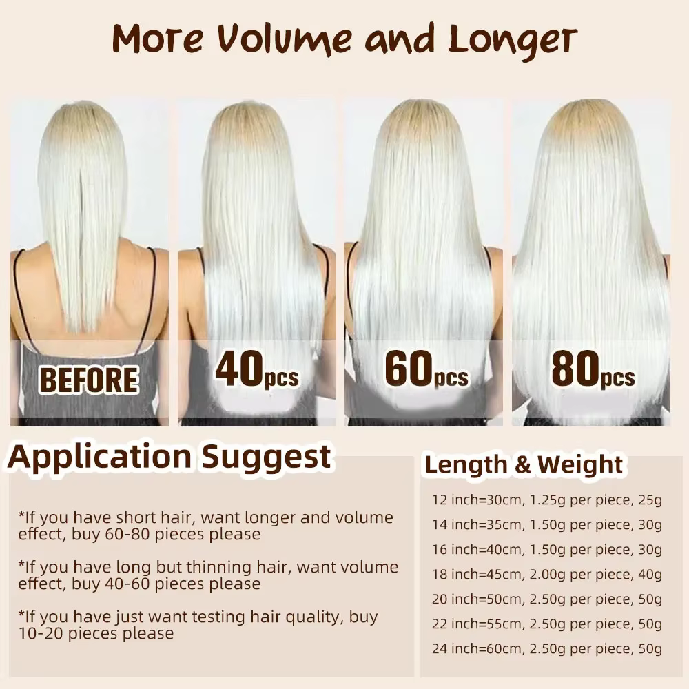 Extensions de cheveux naturels Isheeny à bandes adhésives