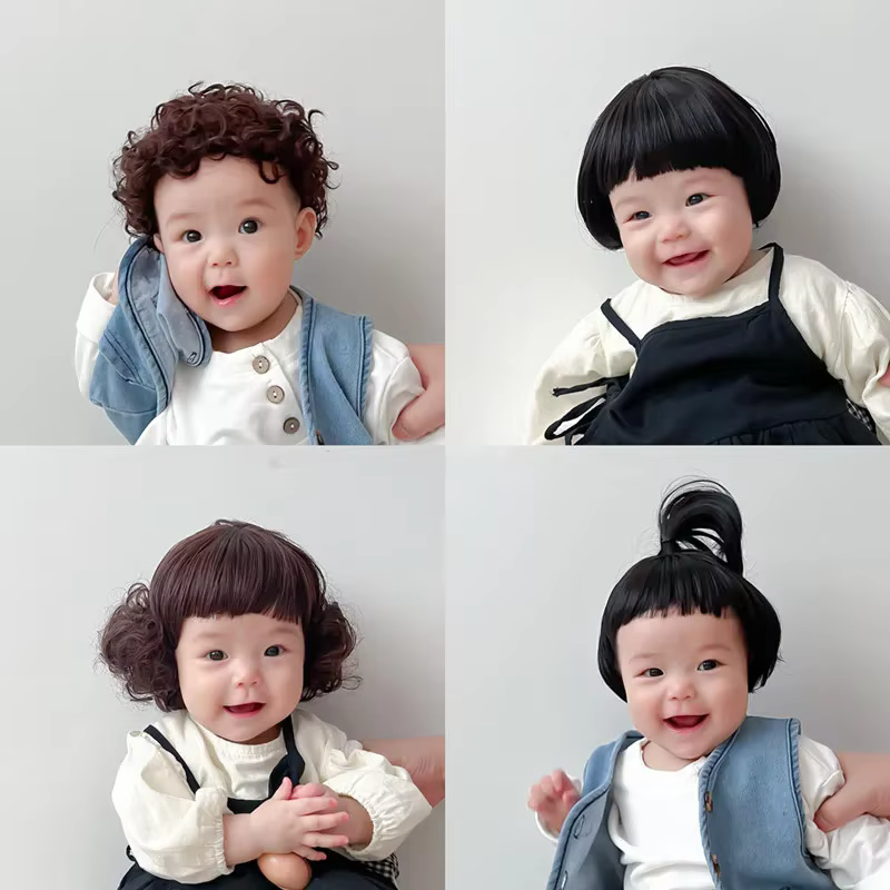 Extensions de Cheveux Synthétiques pour Bébé Garçon et Fille
