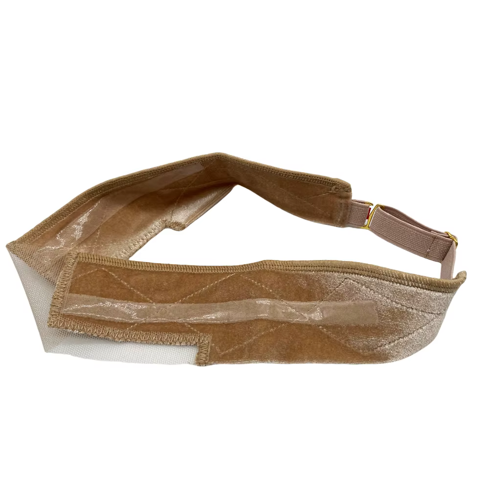 Nouveau bandeau antidérapant en velours de silicone double face avec boucle métallique pour maintenir les perruques