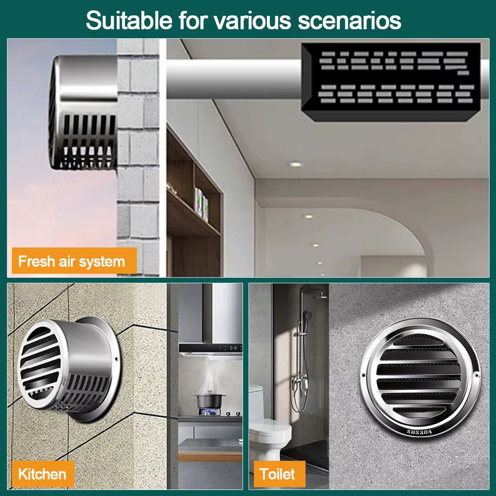 100/150mm bouchon de cheminée en acier inoxydable mur extérieur sortie d'air tuyau de toit capot d'échappement pour conduits de Ventilation cheminées capot d'échappement