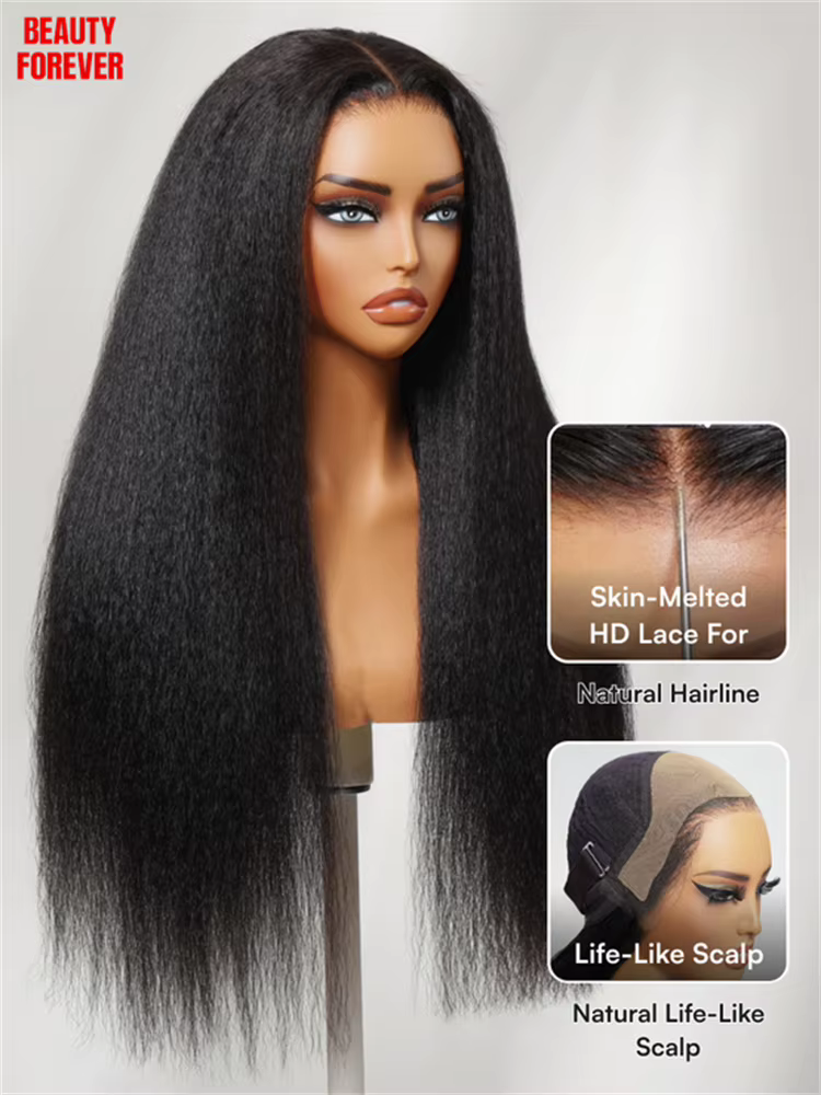 Beautyforever 13x4 HD Real Scalp ™ Perruque Invisible Sans Colle avec Dentelle Frontale
