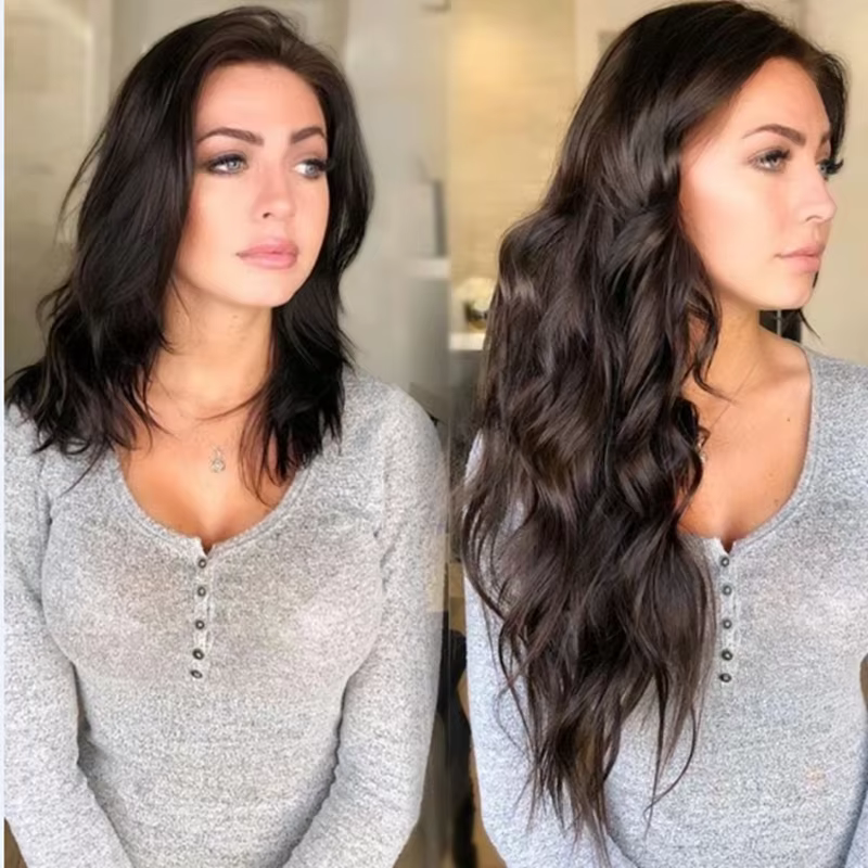 Extensions de Cheveux Humains avec Bande Adhésive pour Femme