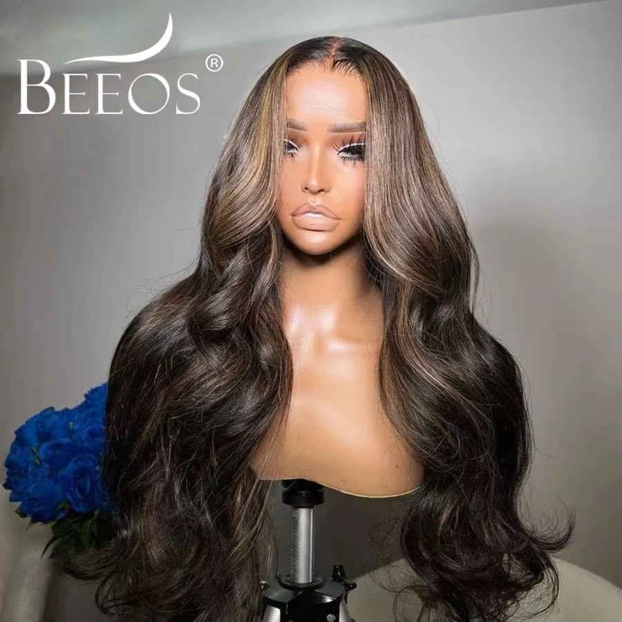 250% 1B27 Ombre mettre en évidence couleur 13x6 réel HD dentelle avant perruque cheveux humains