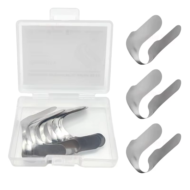 Bandes de matrice métallique antérieure profilées, 30 pièces, système de matrice sectionnelle, double Matrices antérieures, matériaux de dentisterie