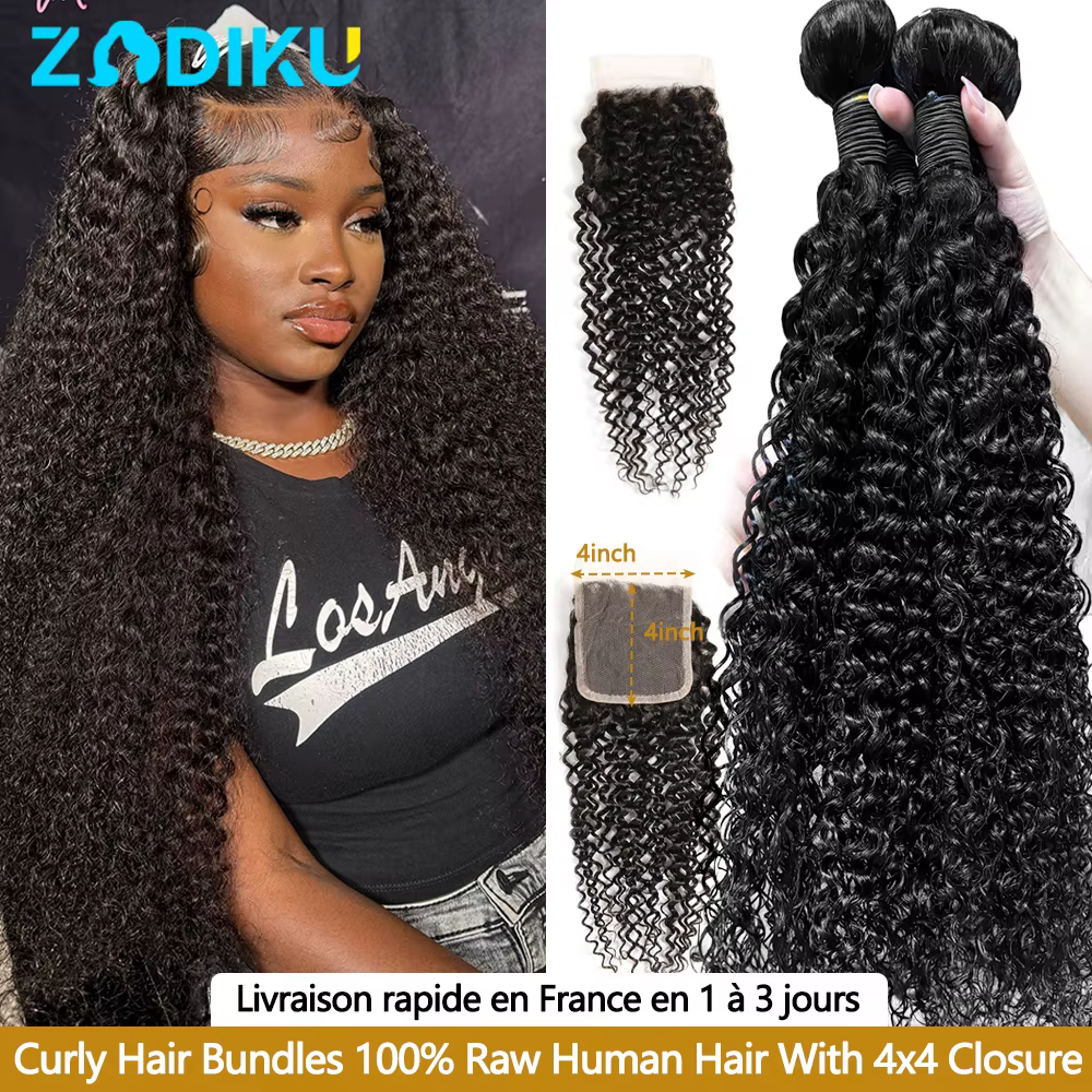 Paquets de cheveux bouclés crépus 100%