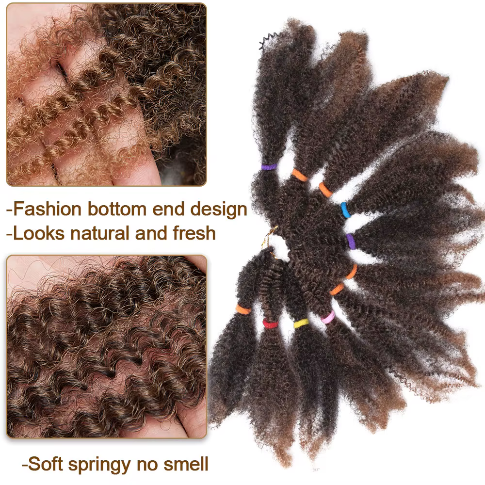 Afro crépus cheveux pré étiré