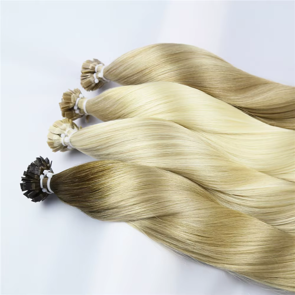 KerBrian-Extensions de Cheveux Naturels Lisses à Pointe Plate