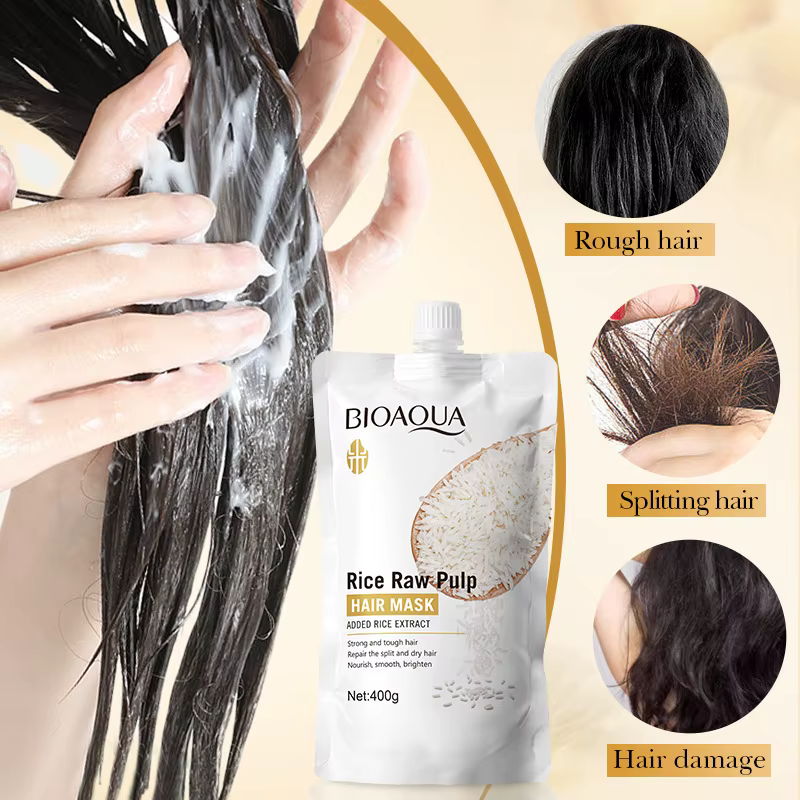 Masque capillaire à la kératine magique, 10/30/50/100/400g, 5 secondes, réparation des cheveux crépus endommagés, doux, lisse et brillant, riz hydratant, soins capillaires
