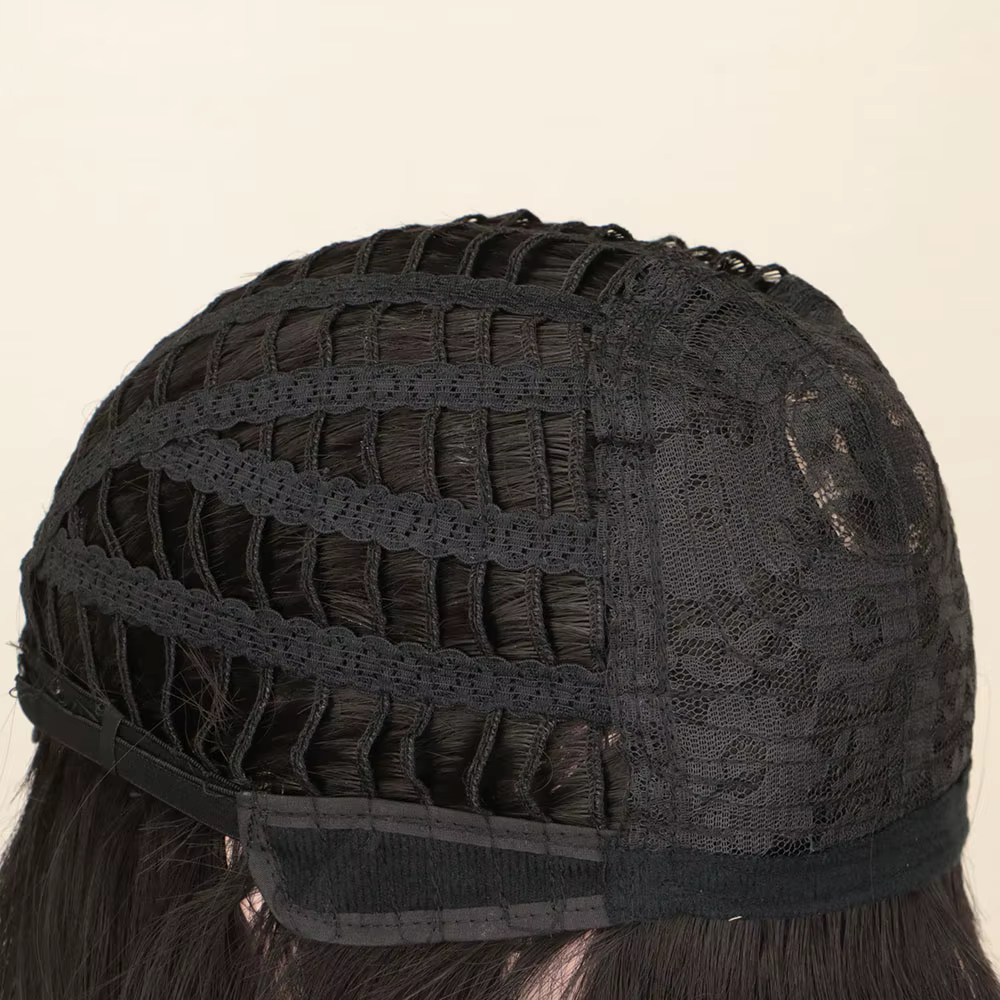 QQXCAIW perruque naturelle longue ondulée pour femmes afro-américaines Cosplay noir résistant à la chaleur cheveux synthétiques perruques quotidiennes