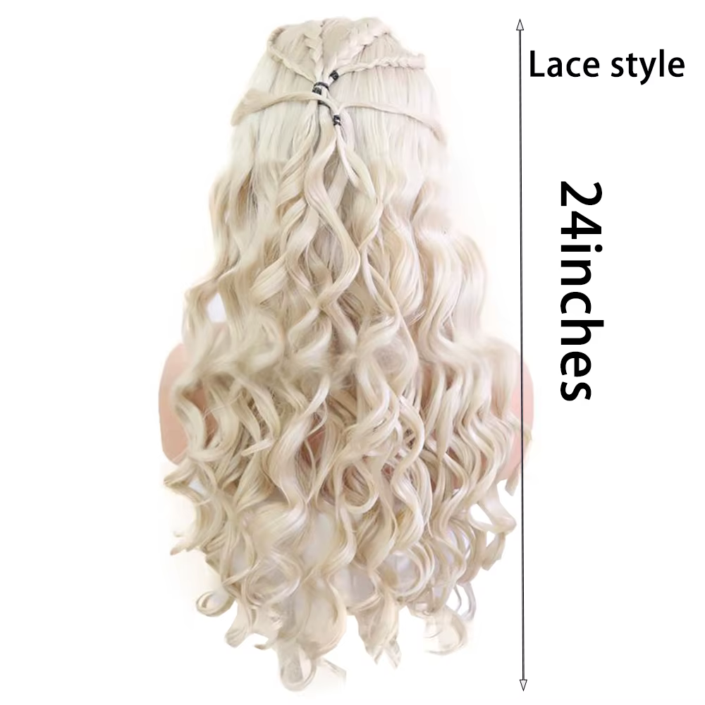 Perruque de cosplay Daenerys Targaryen 13×4HD avec dentelle frontale
