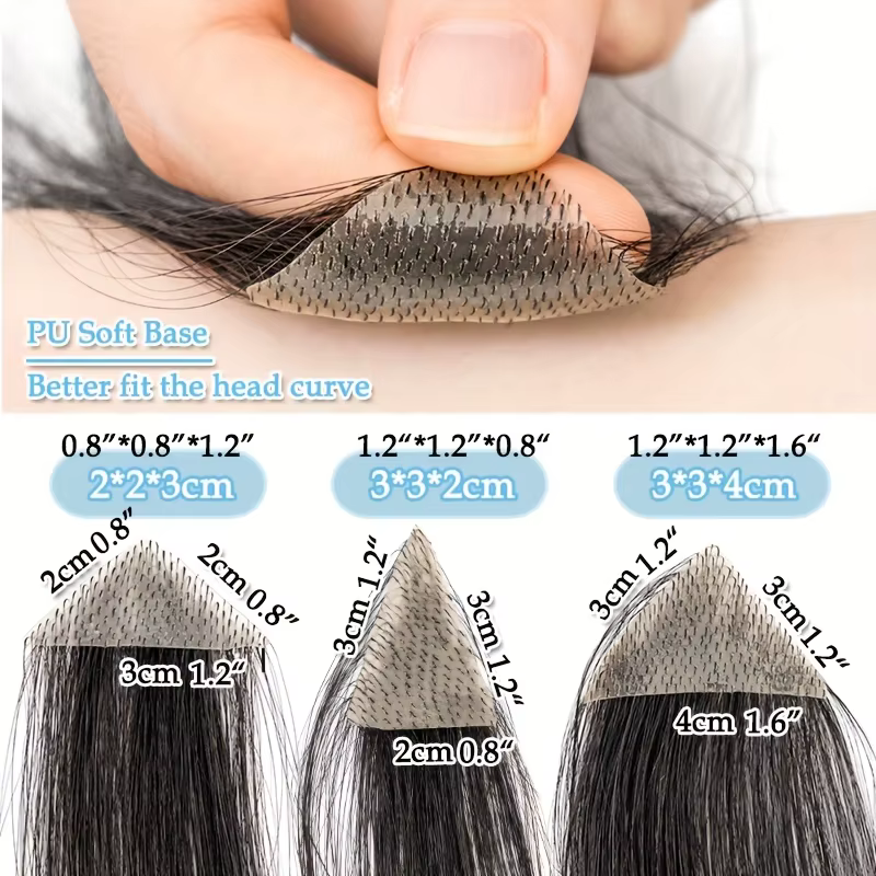 Lot de 2 postiches ultra-fins en PU