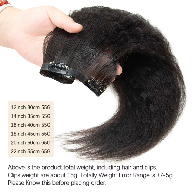 Extensions de Cheveux Humains à Clips en PU