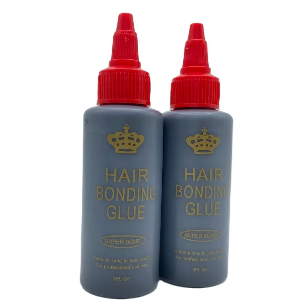 2 Oz 60 ml colle de liaison de trame de cheveux noirs