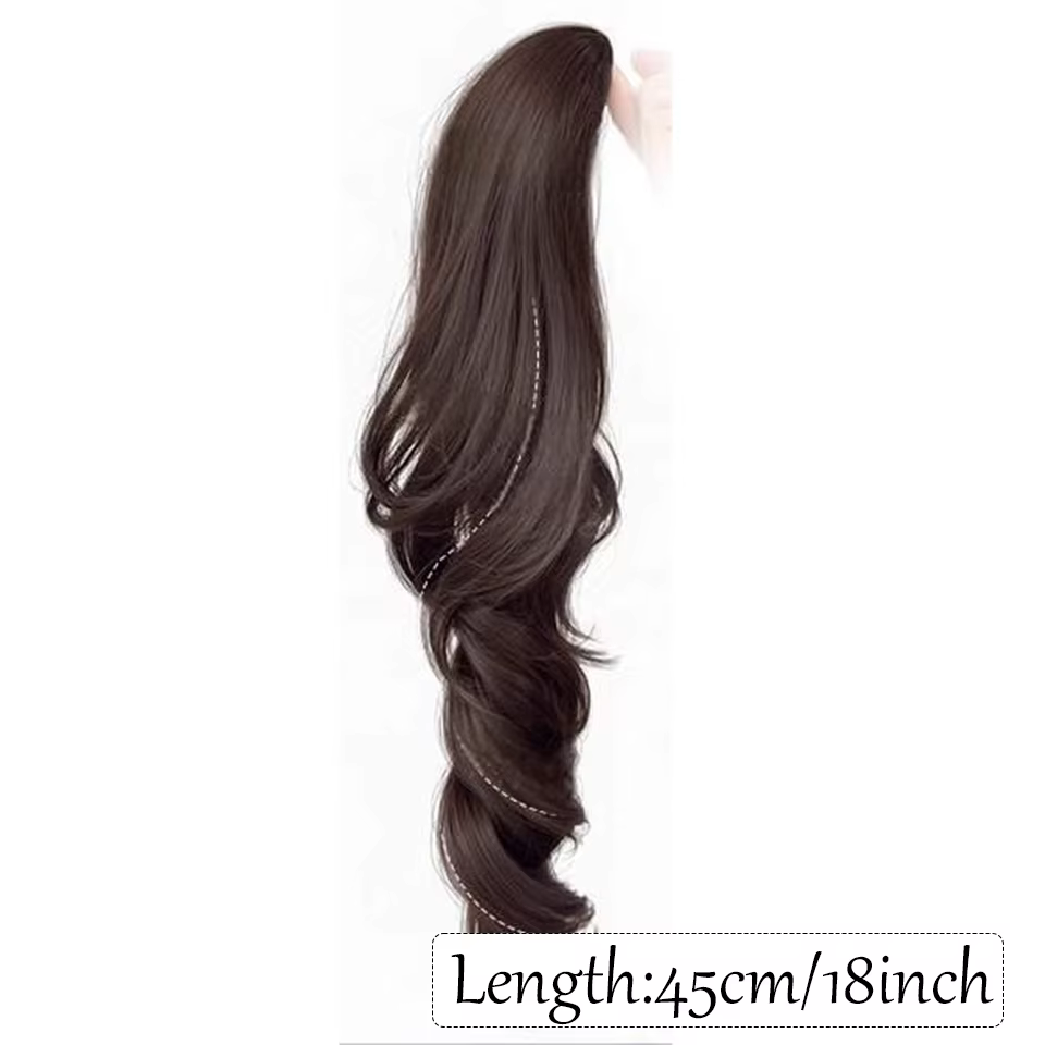 Extensions de cheveux synthétiques bouclés à clipser
