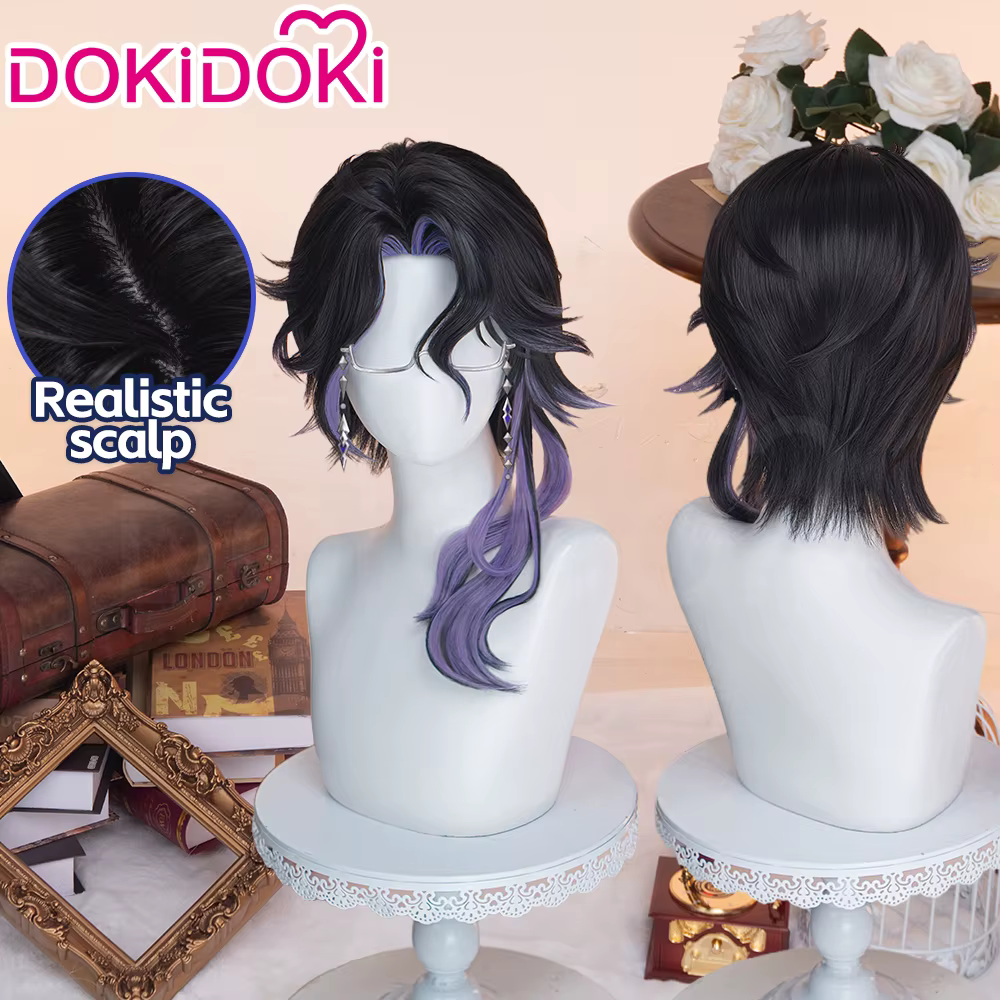 EN STOCK Perruque Dahlia Ifa Pantalone Game Genshin Impact DokiDoki Hommes Cheveux Roses Mondstadt Ifa Cosplay