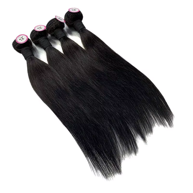 Mèches brésiliennes naturelles Remy vierges non traitées de qualité 12A