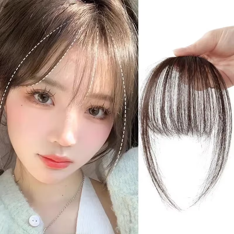 Faux Air frange cheveux Extension à clips