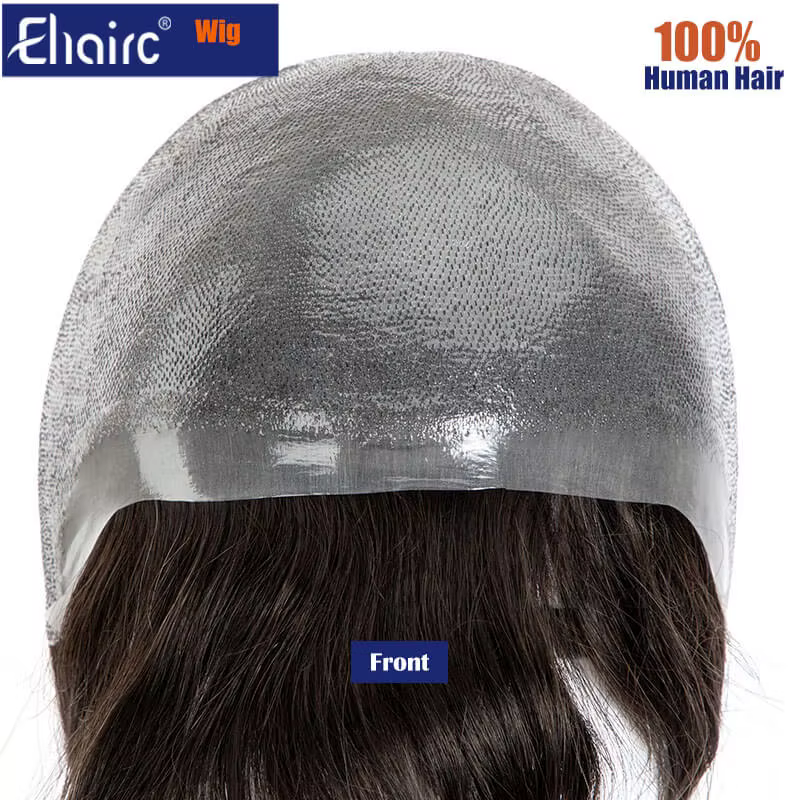 Perruque de cheveux humains délicats noués à la main