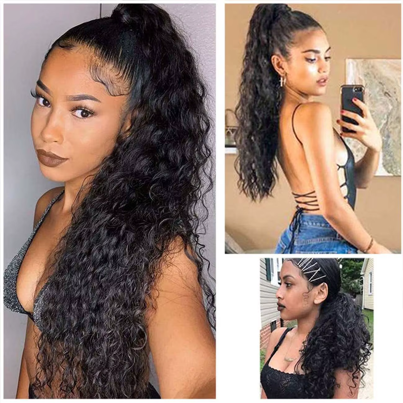 Queue de cheval Body Wave en cheveux humains naturels