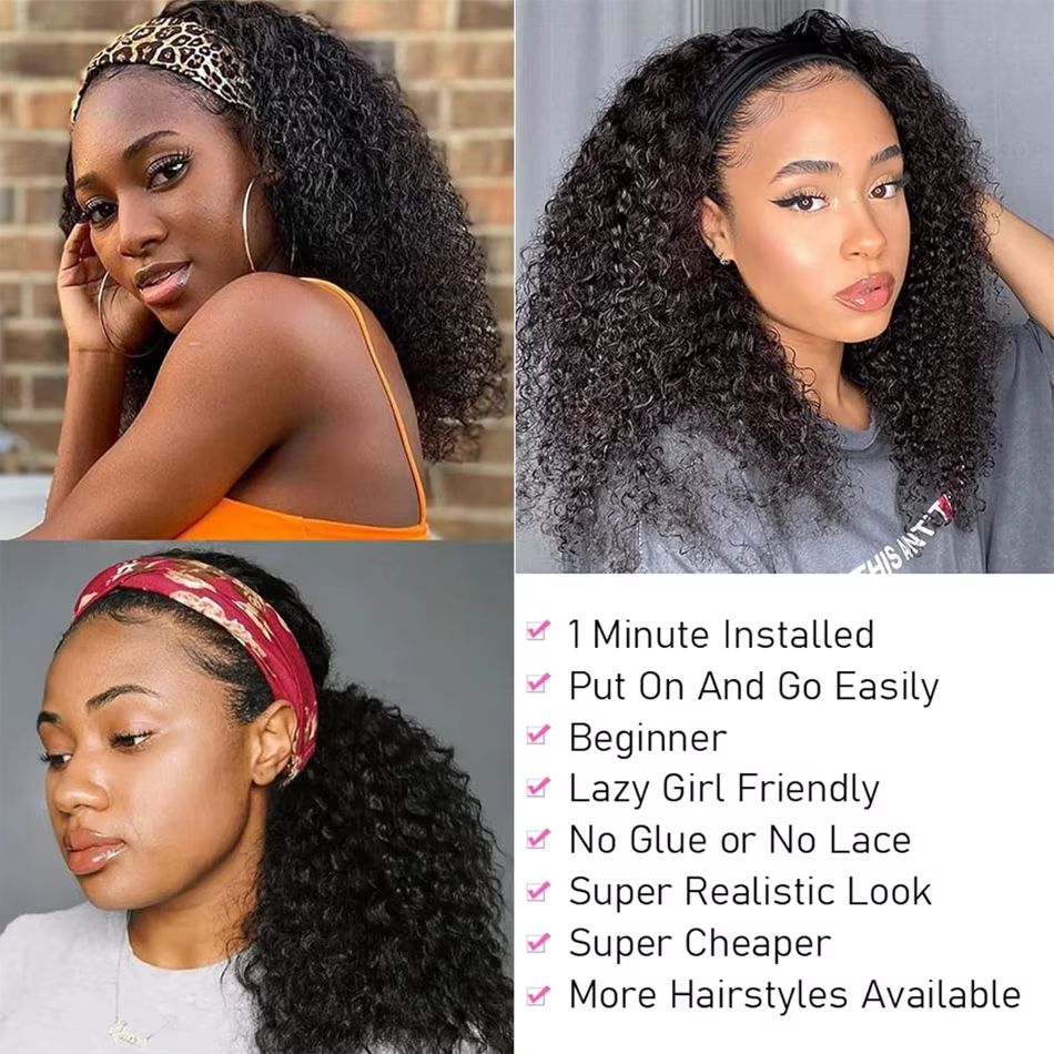Perruque bandeau en cheveux humains Easy To Go