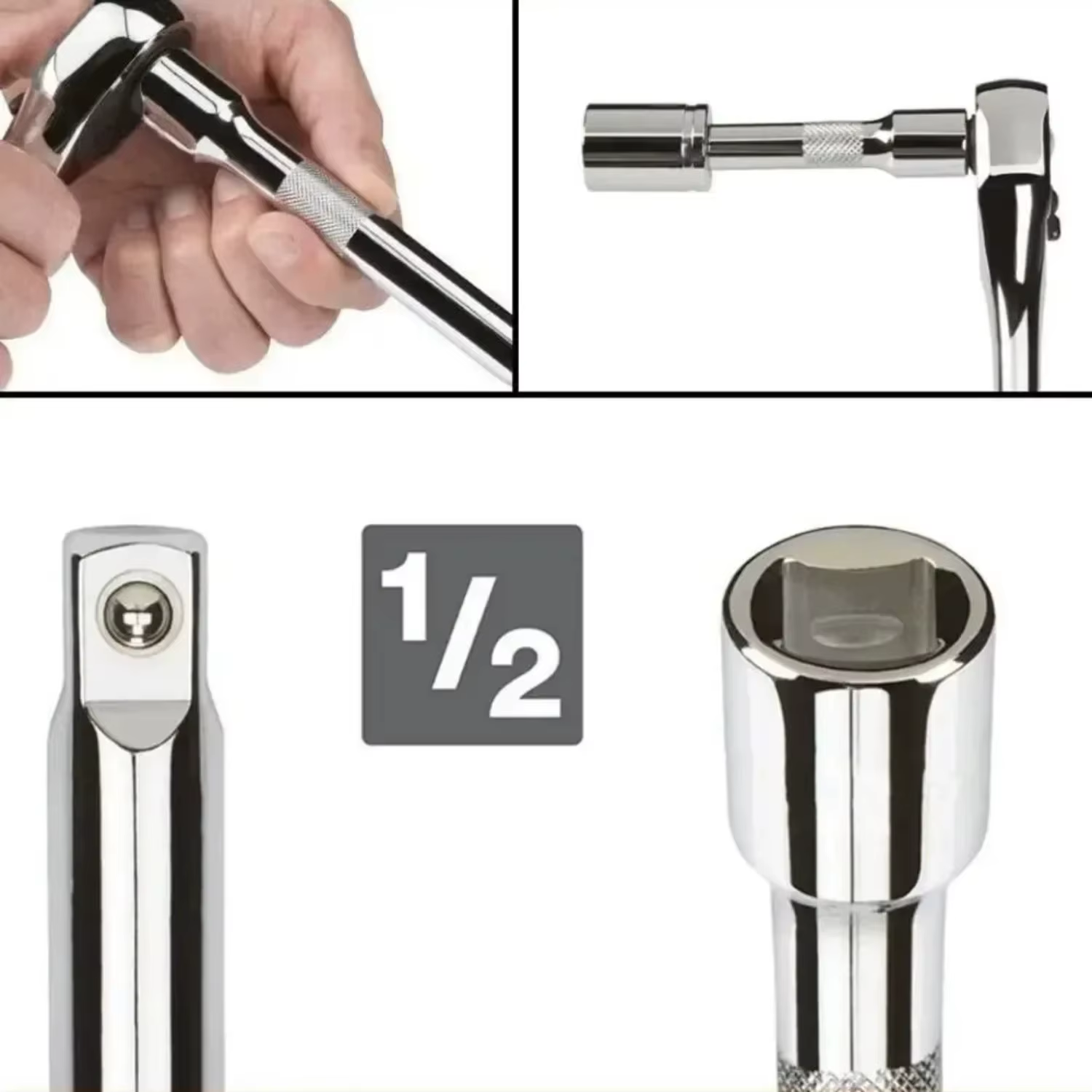 Wobble Extension Bar Socket Adapter Set,Universal Drive Socket Extension Rod for 1/4" 3/8" 1/2" Sleeve Repair Tools