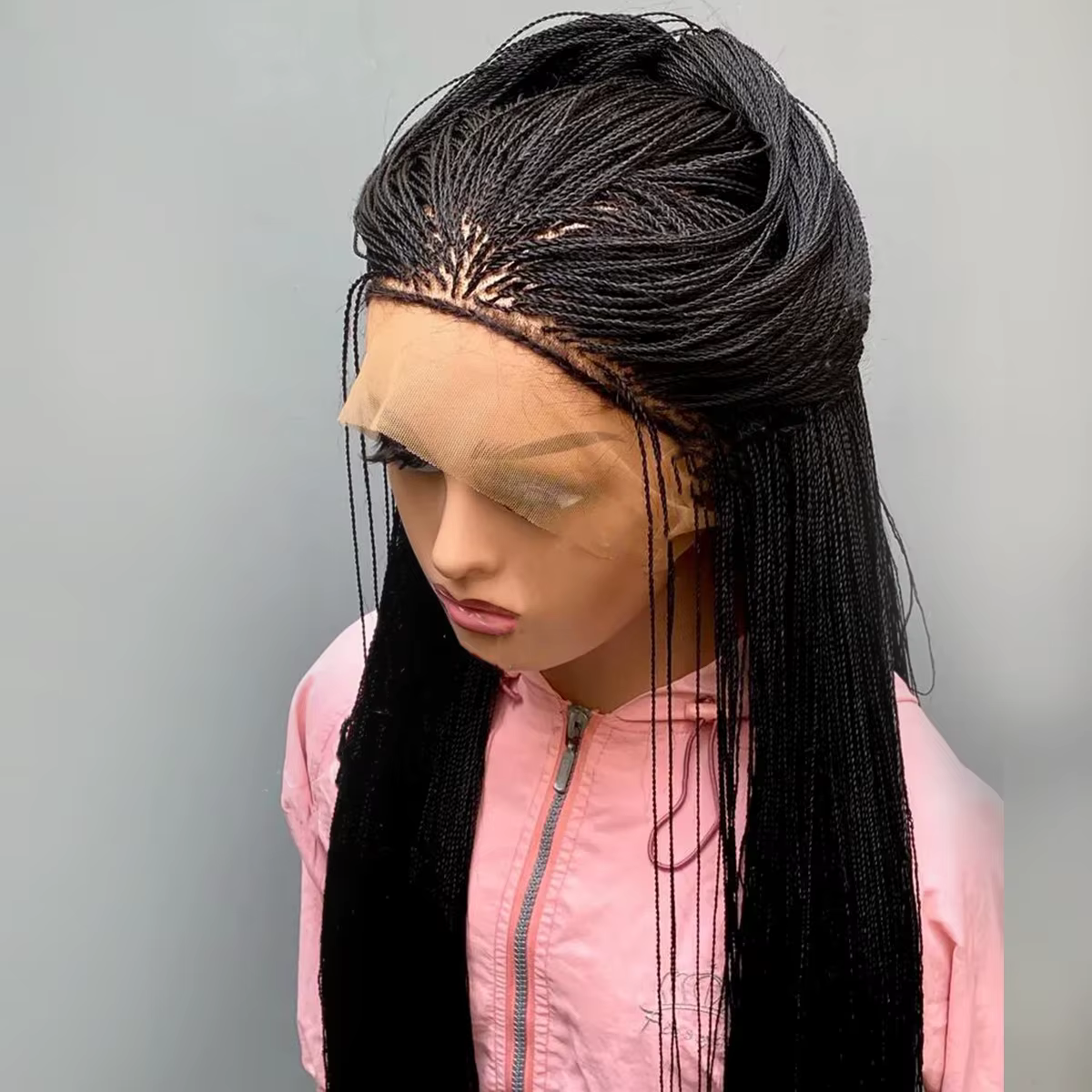 Perruque tressée micro-torsadée de 28 pouces pour femmes noires