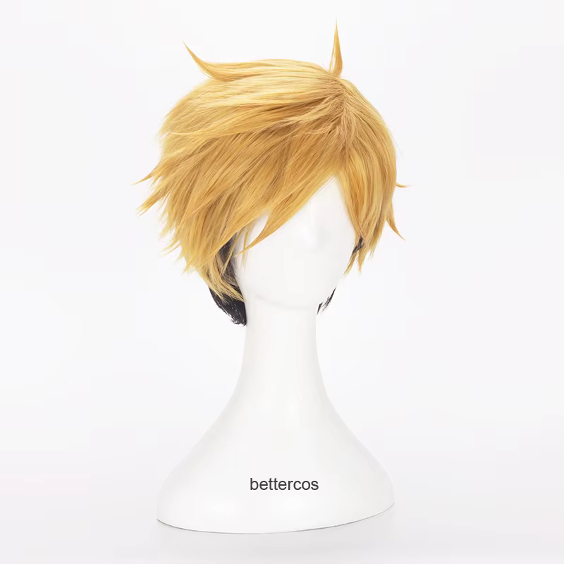 Haikyuu!! Miya Osamu noir marron Cosplay perruque Miya Atsumu court noir blond résistant à la chaleur synthétique cheveux perruque accessoire de déguisement