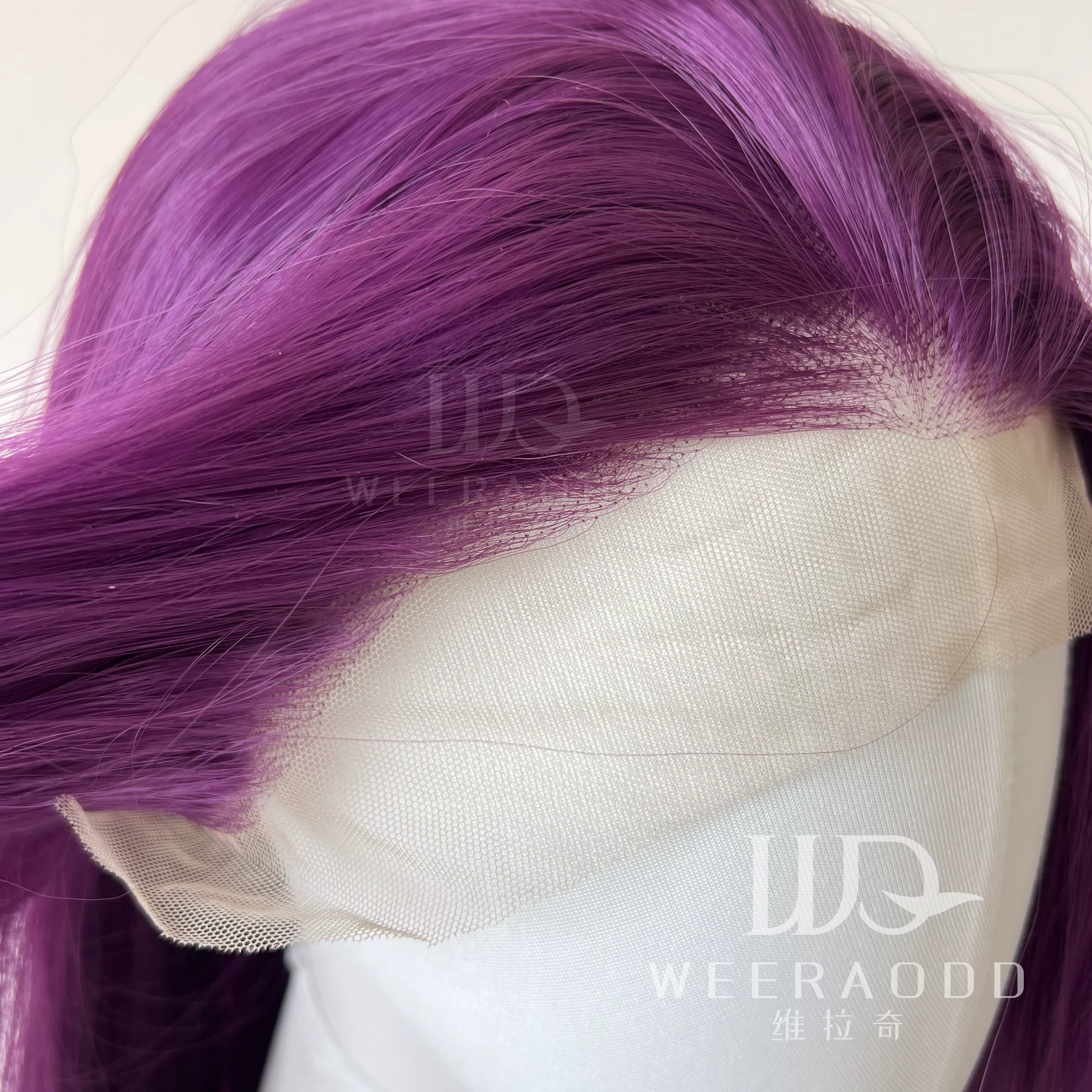 Perruque violette framboise violet foncé crochet à main perruques 26 pouces 13*4 grande dentelle sur la front Cosplay