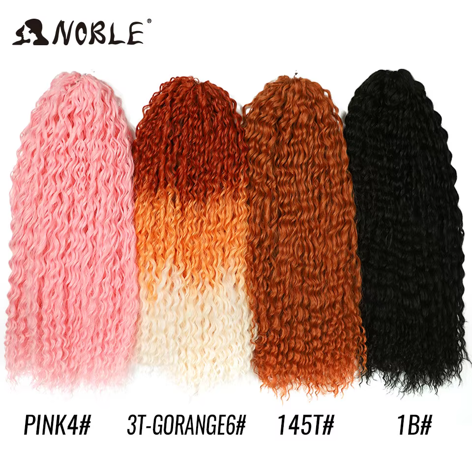 Noble cheveux synthétiques 24 pouces vague d'eau tressage Extensions