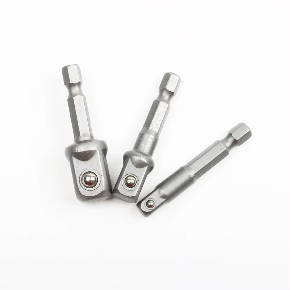Adaptateur de Douille en Acier au Chrome Vanadium, Tige Hexagonale à 1/4 "3/8" 1/2 ", Mèches d'Extension, Jeu de Mèches Hexagonales, Outils Électriques, 3 Pièces/Ensemble