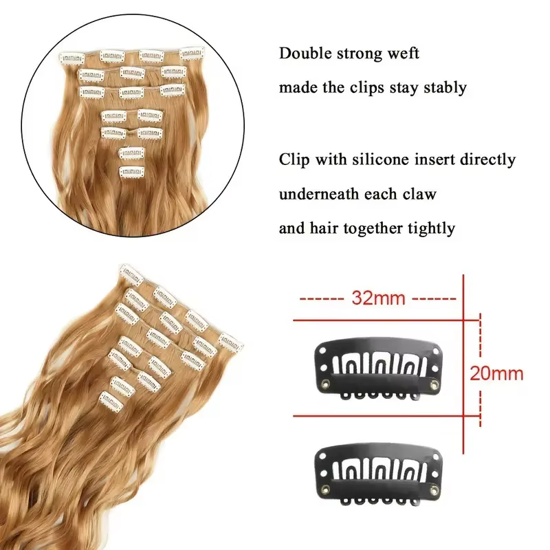 Extensions capillaires synthétiques à clips