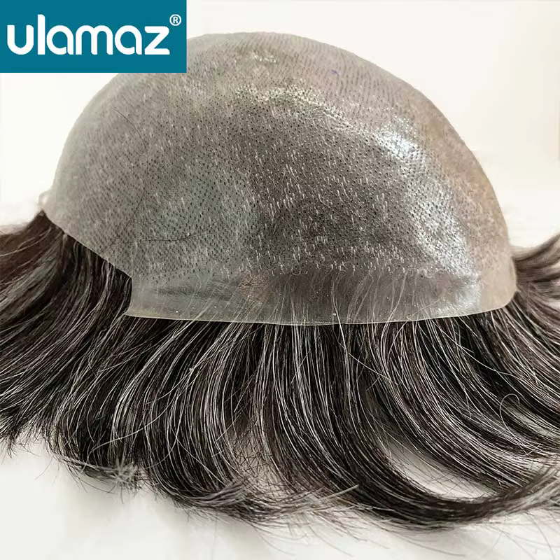 Perruques pour hommes, coupe de cheveux en cheveux humains
