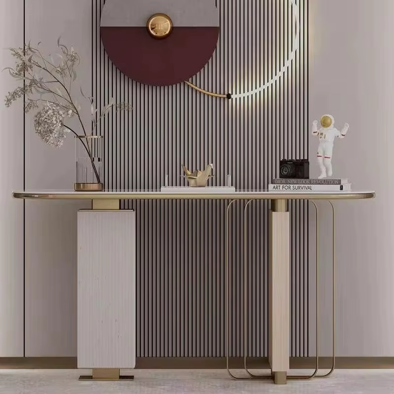 Table de salon polyvalente de rangement, console de luxe, table de jardin, table basse moderne, meuble d'entrée