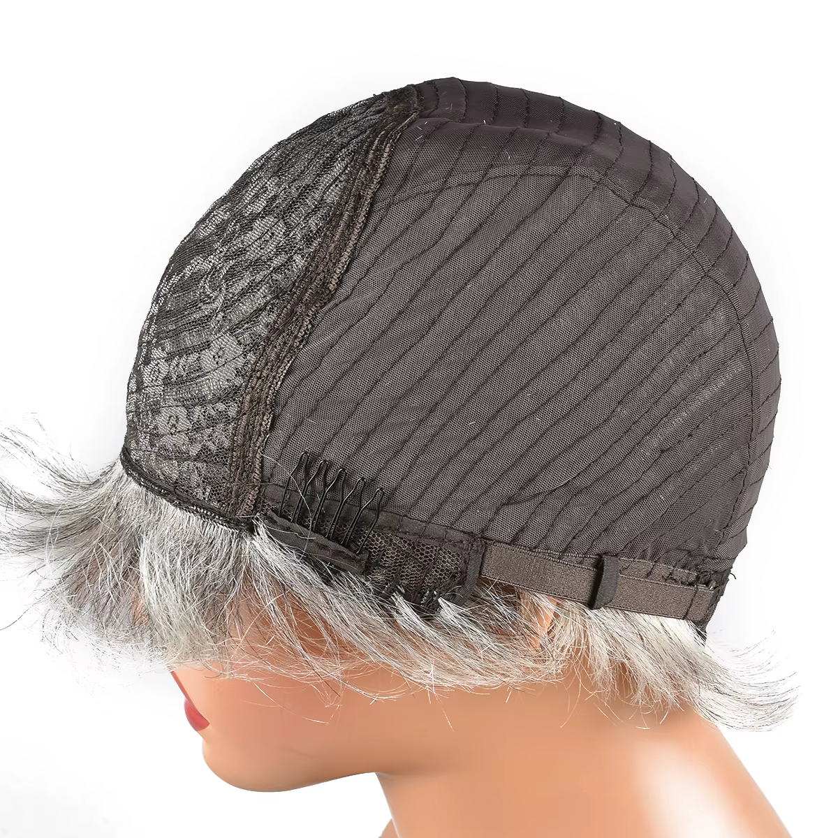 Hairugo-Perruques de cheveux humains sans colle avec frange