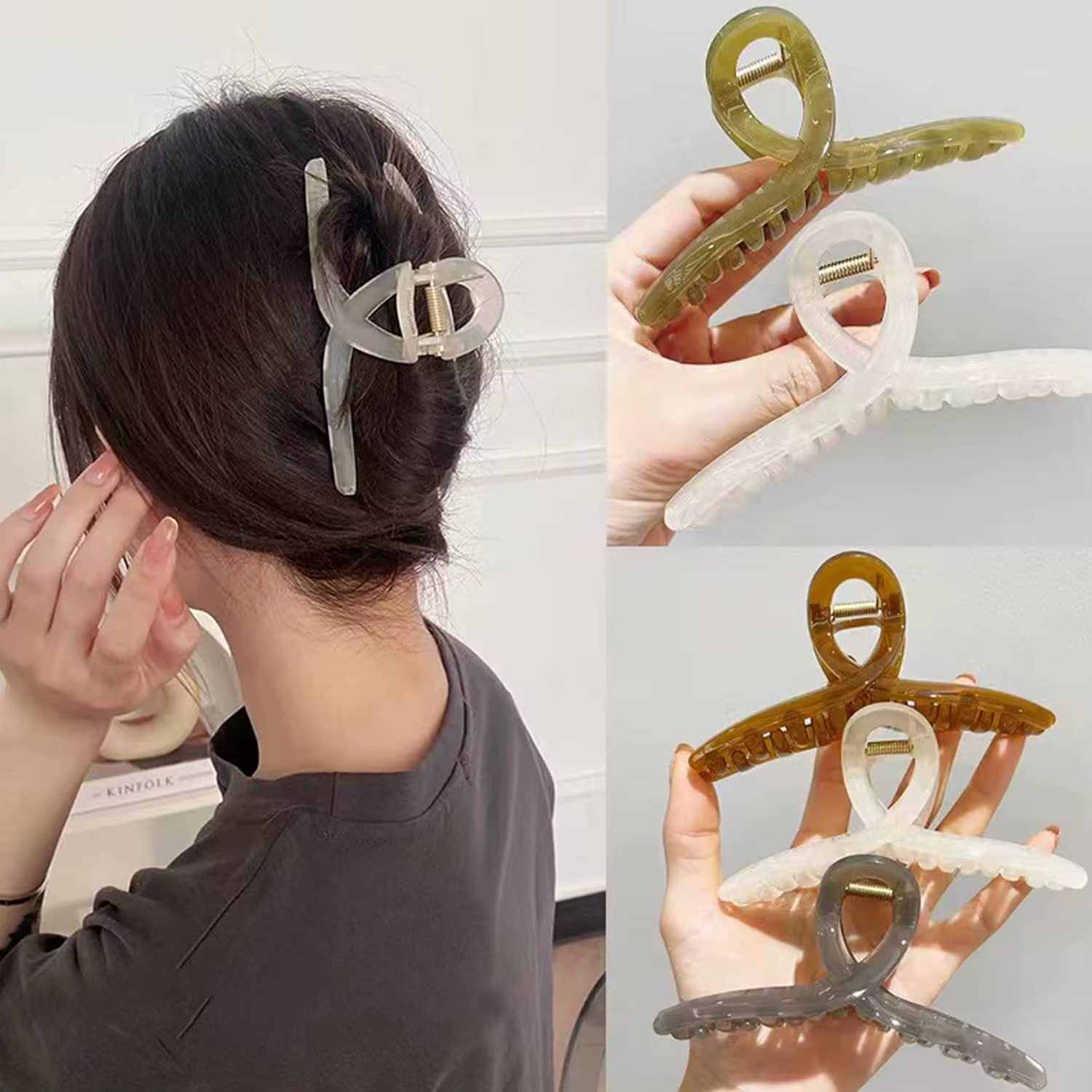 Grands pinces à cheveux papillon pour femmes