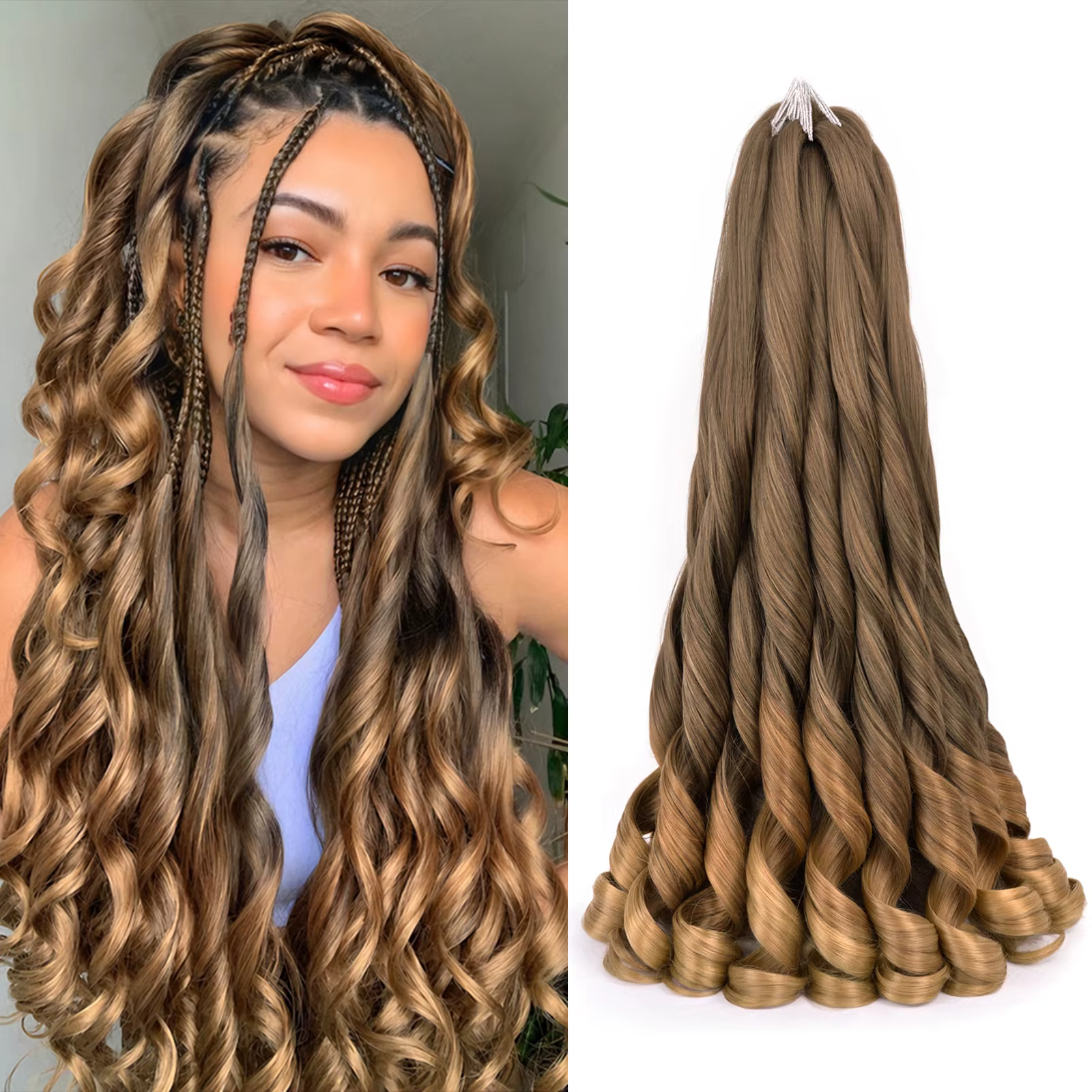 Extensions de cheveux synthétiques pour tresses