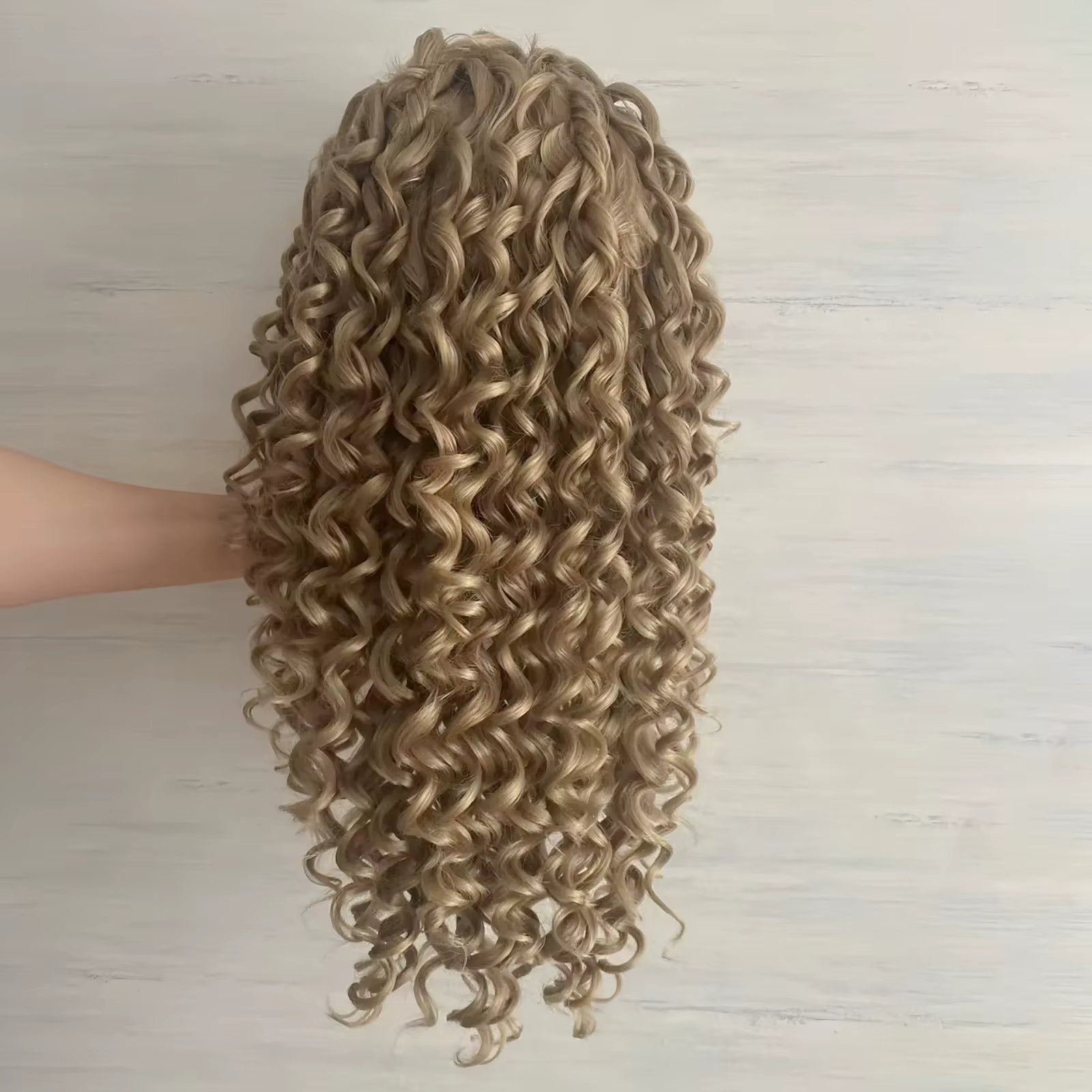 Perruques synthétiques bouclées blondes longues pour femmes