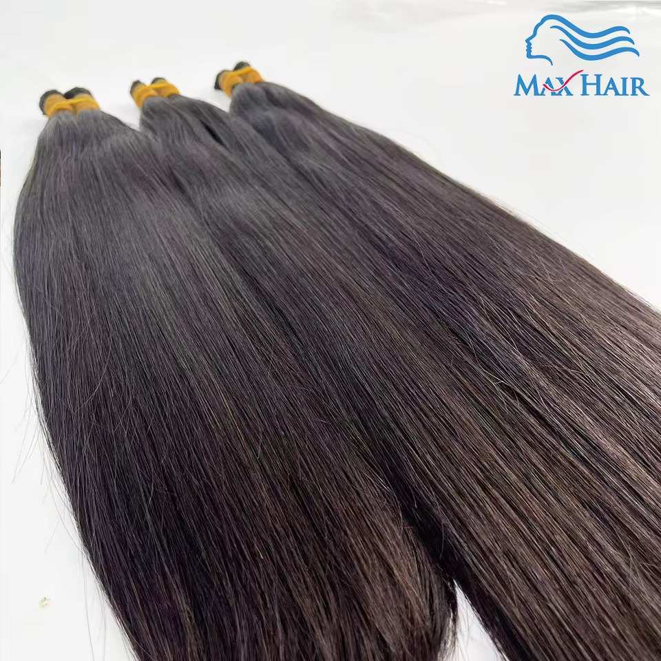 Double dessiné cheveux humains en vrac pour tressage droit Vietnam indien vendeur