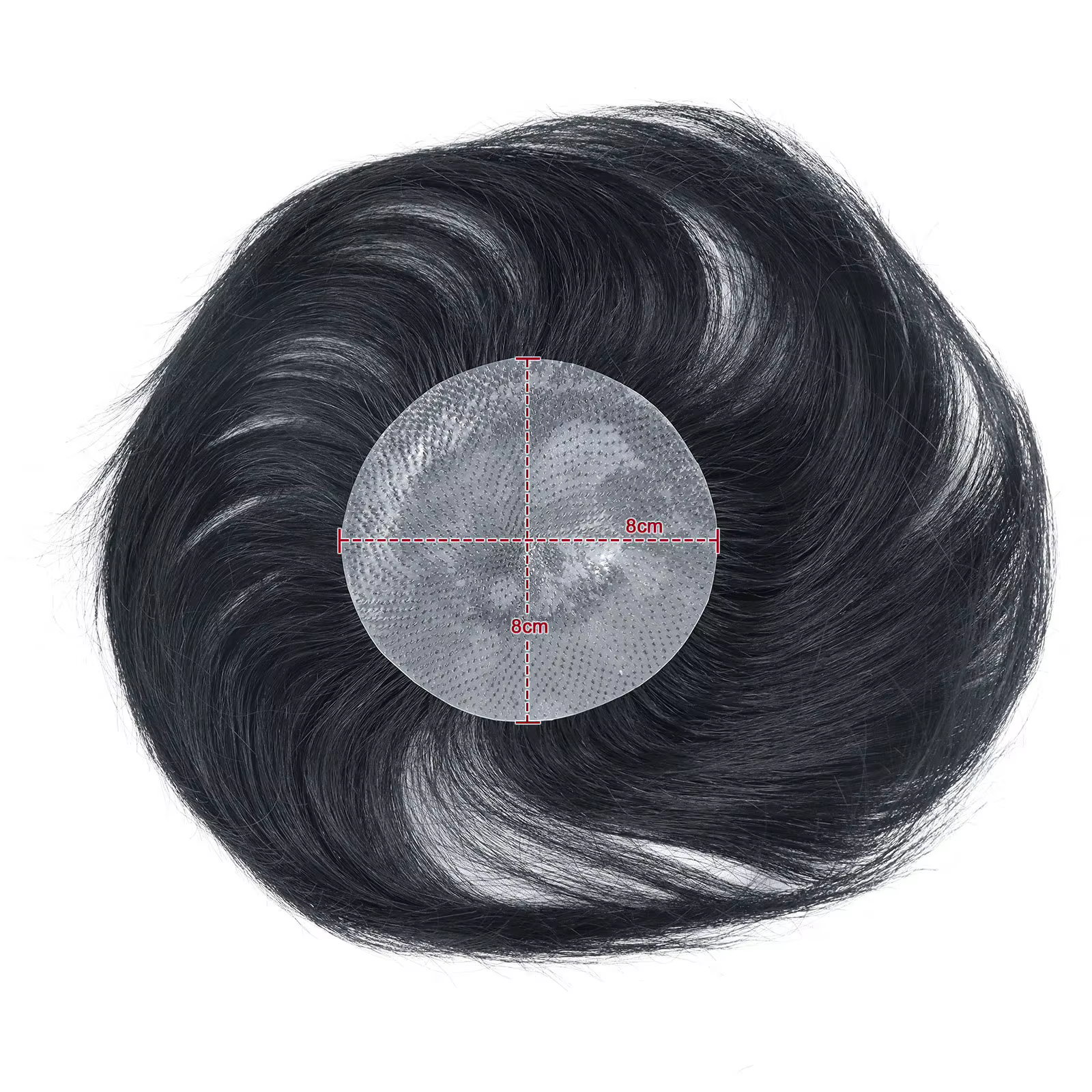 Postiches humaines noires naturelles pour hommes