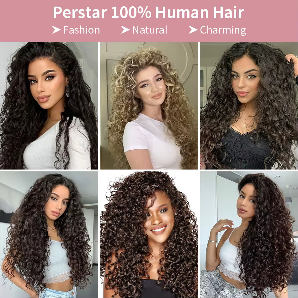 Lovevol vague d'eau cheveux humains Bundle mettre en évidence P6/613 Extensions