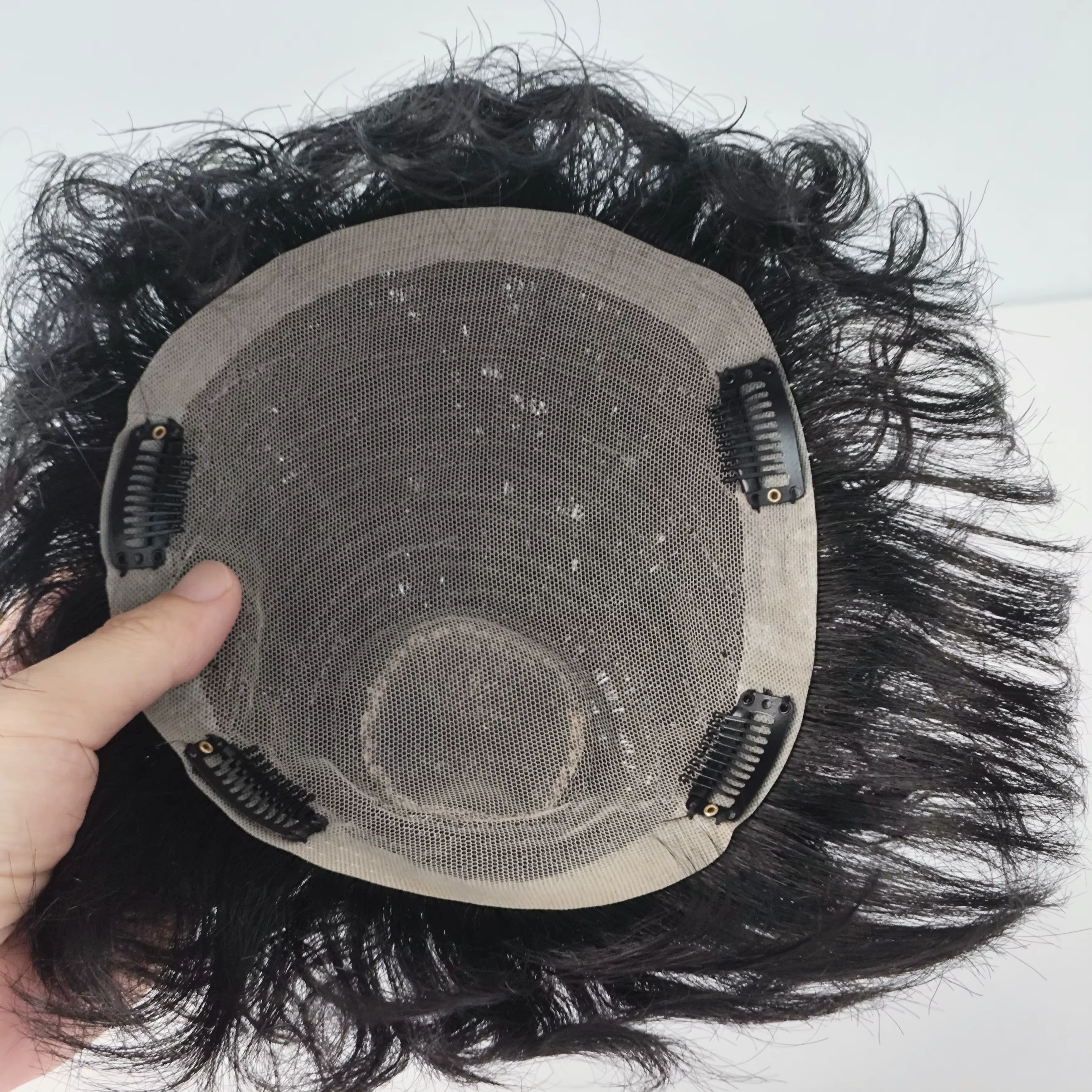 Perruque de cheveux courts bouclés pour hommes