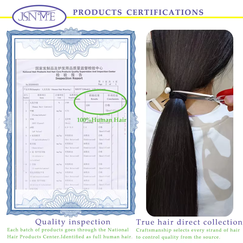 Extensions de cheveux vierges à pointe plate pour femmes