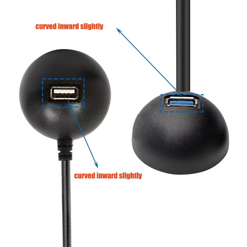 Câble d'extension USB de bureau USB 3.0/USB 2.0 rallonge mâle à femelle avec câble d'extension de bureau USB moulé sur base M/F