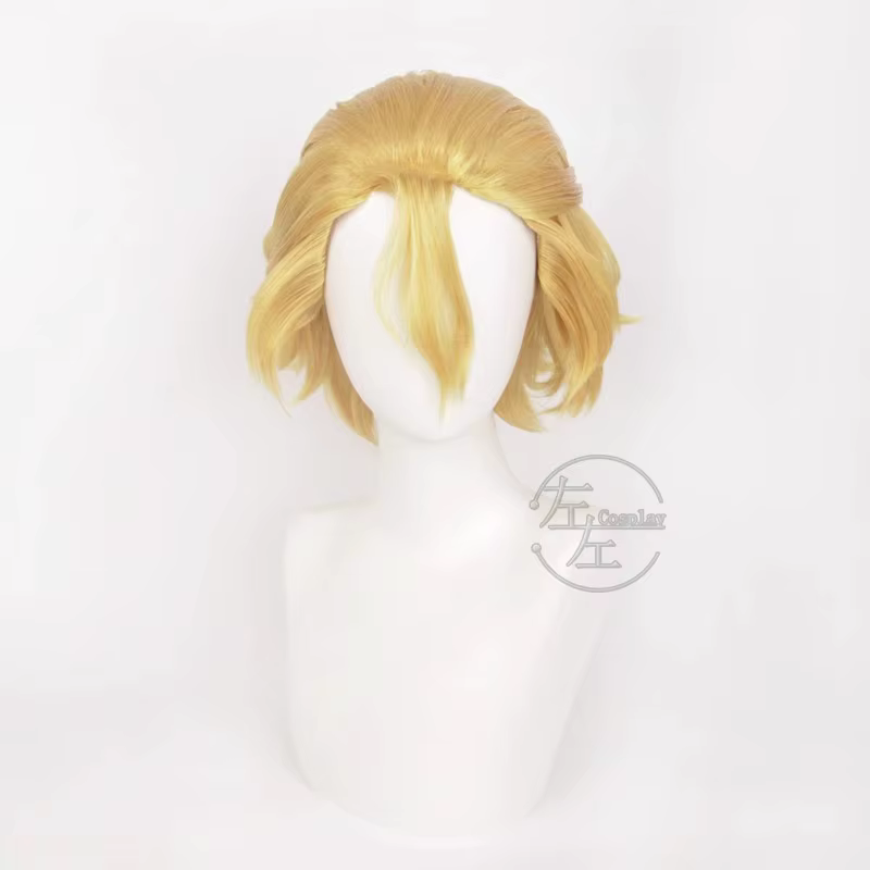 Stanley Snyder perruque dorée courte cheveux synthétiques Halloween carnaval fête Cosplay perruques fibre de résistance à la chaleur