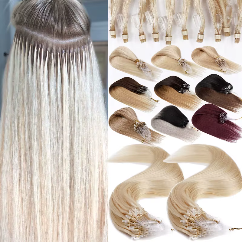 Extensions de cheveux 100% naturels avec anneau à Micro boucle