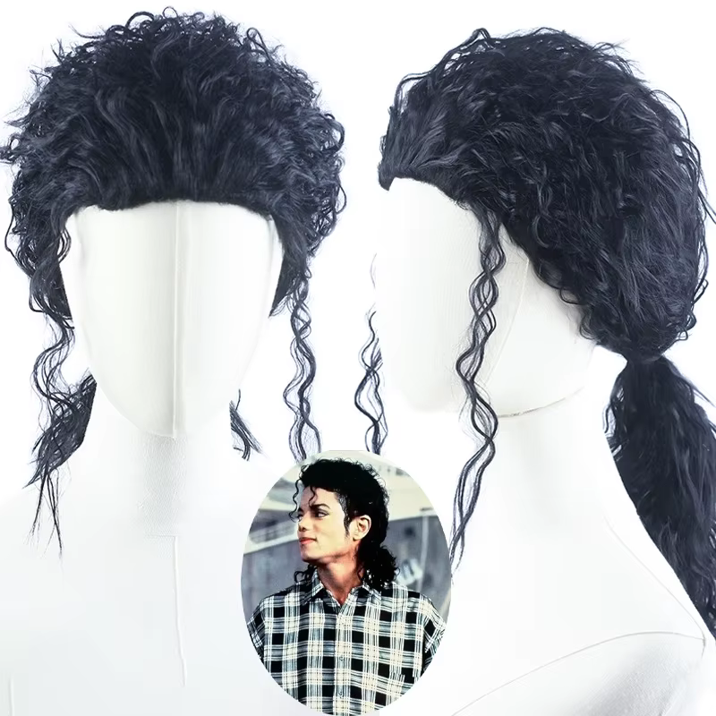 MJ Michael Cosplay perruque noire Jackson